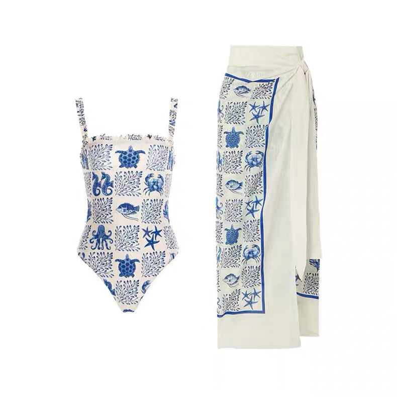 Seashore Monokini With Sarong